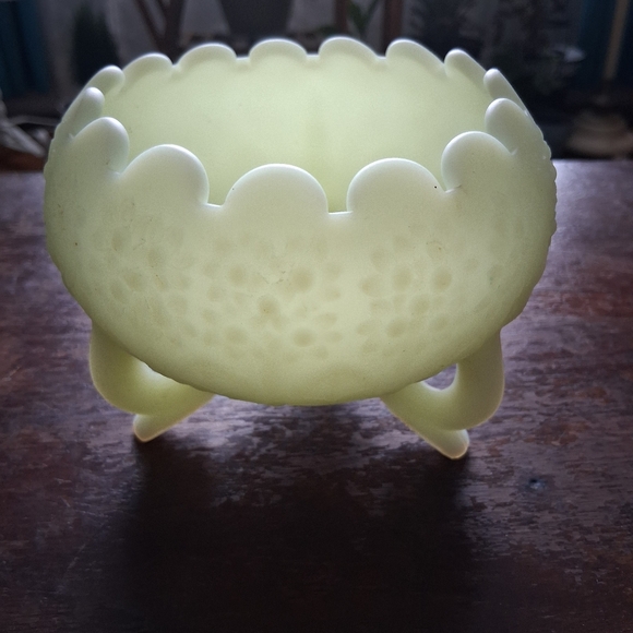 Fenton Uranium Glass Custard Bowl - Picture 2 of 8